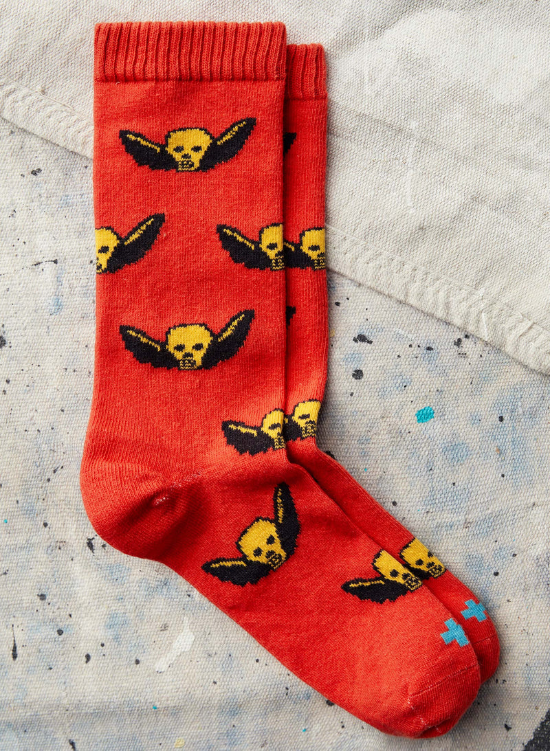 not today sock in poppy
