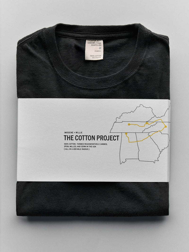 the cotton project tee in faded black (2-pack)