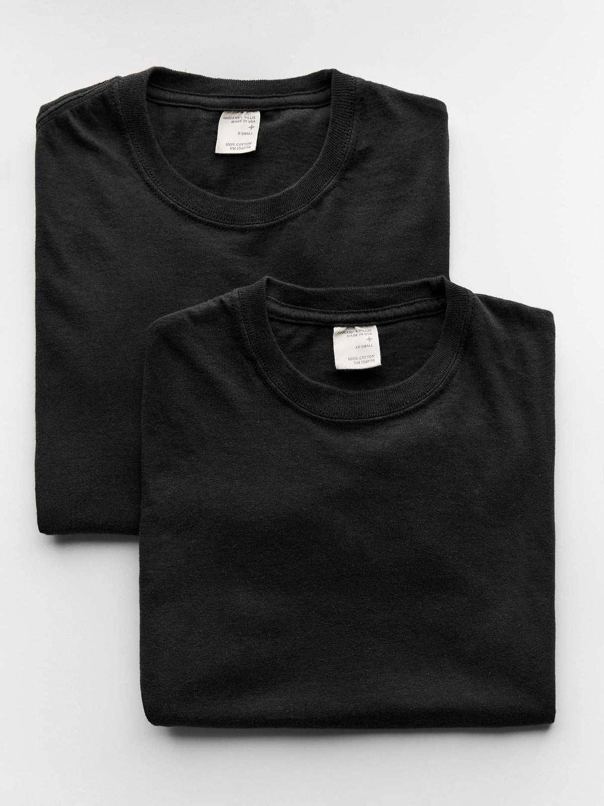 the cotton project tee in faded black (2-pack)