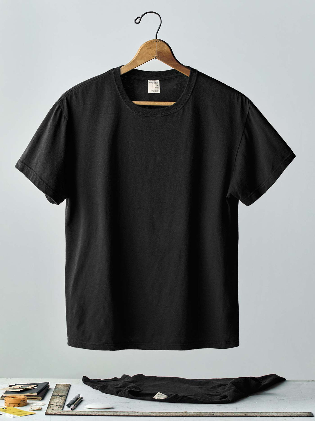 the cotton project tee in faded black (2-pack)