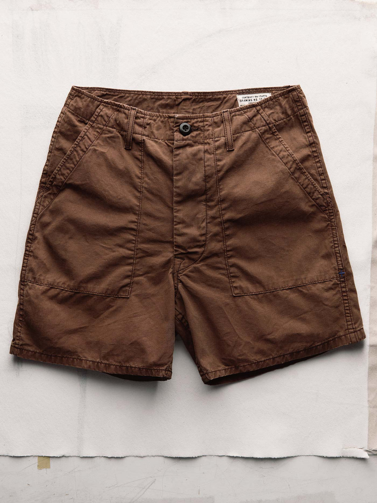 the ripstop fatigue short in brown