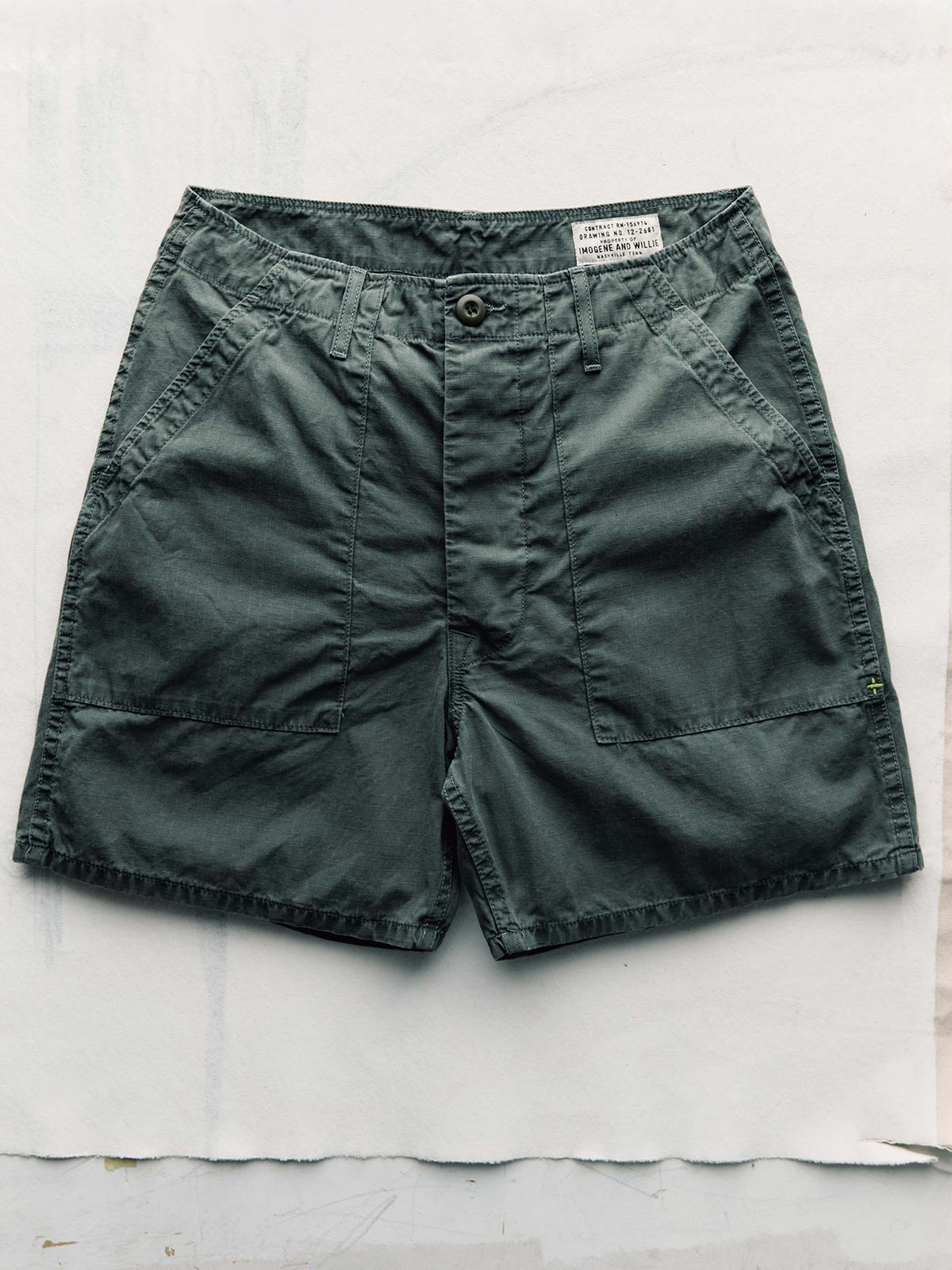 the ripstop fatigue short in slate