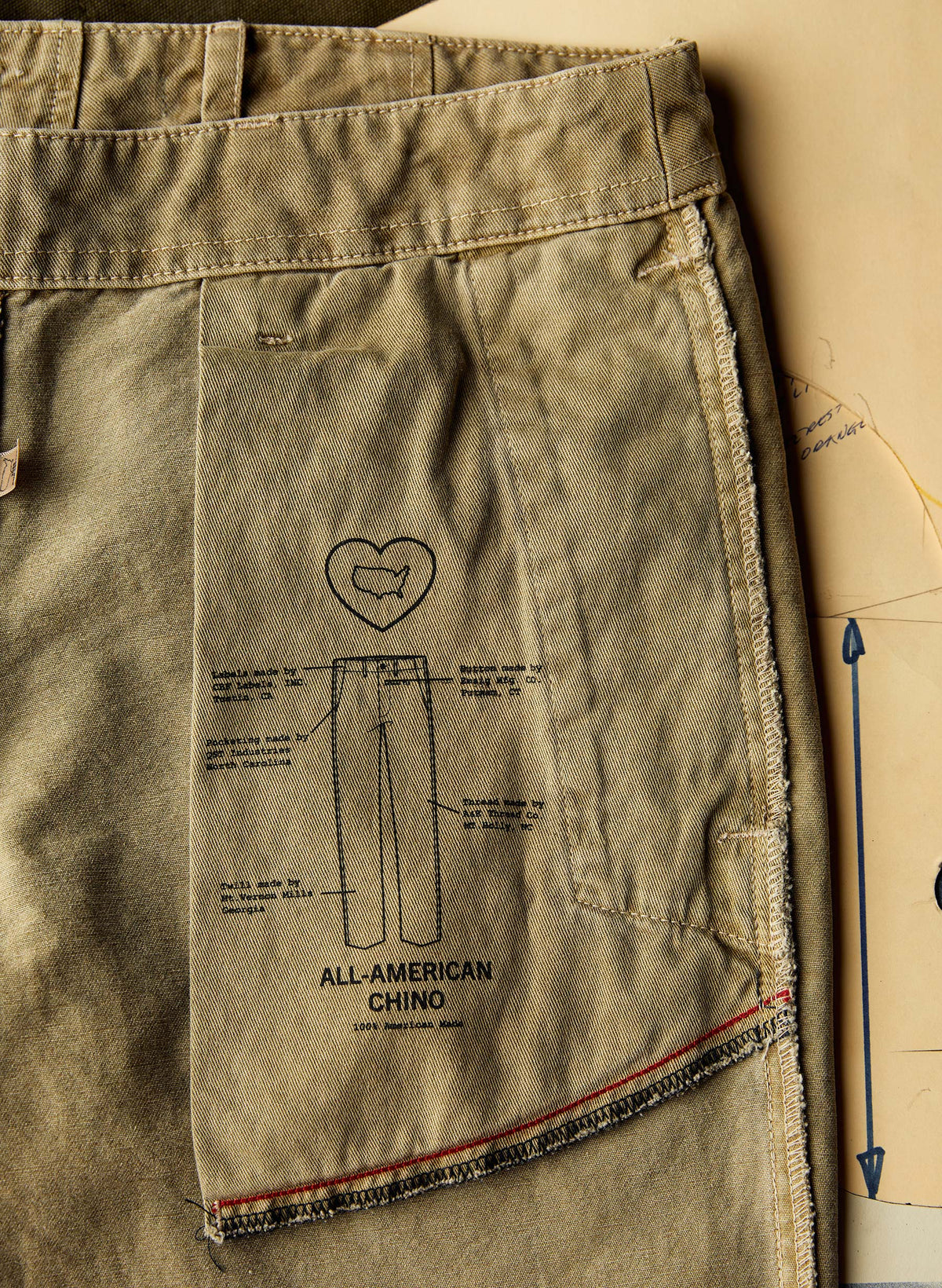 all american chino in field tan