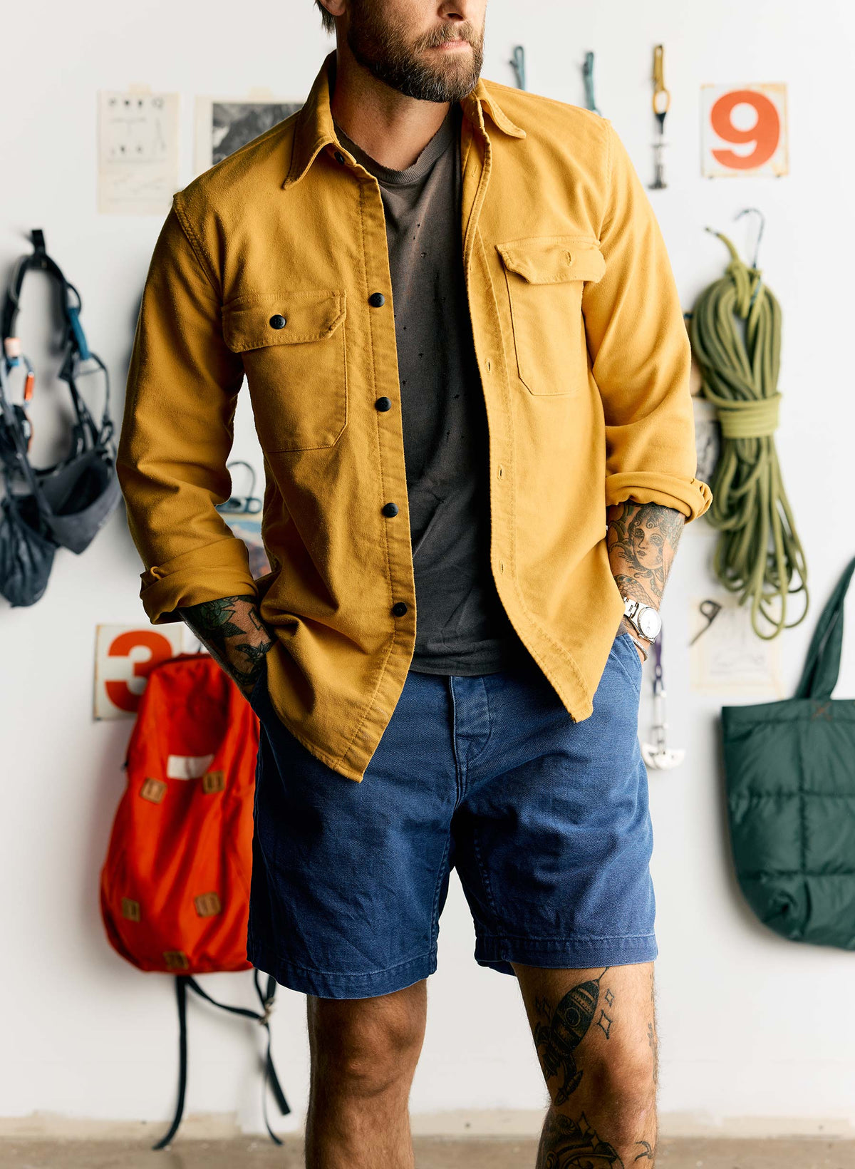 the mountain short in french blue