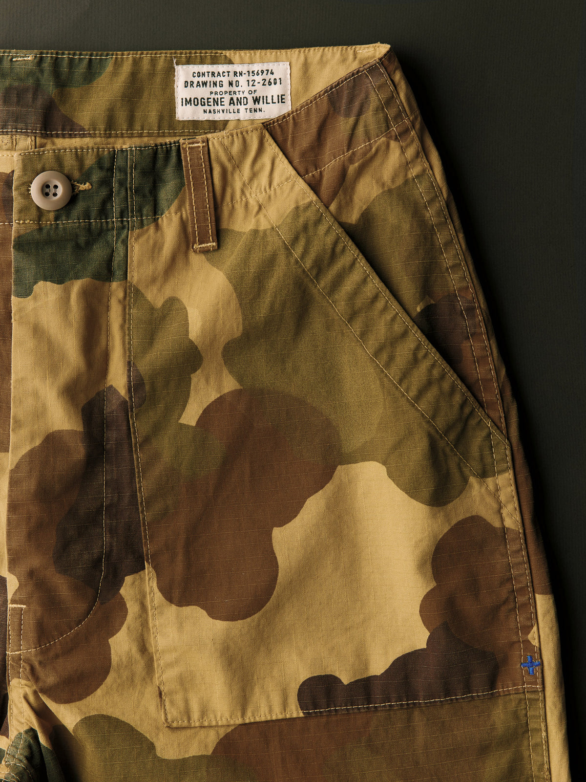 oliver military trouser in painted camo