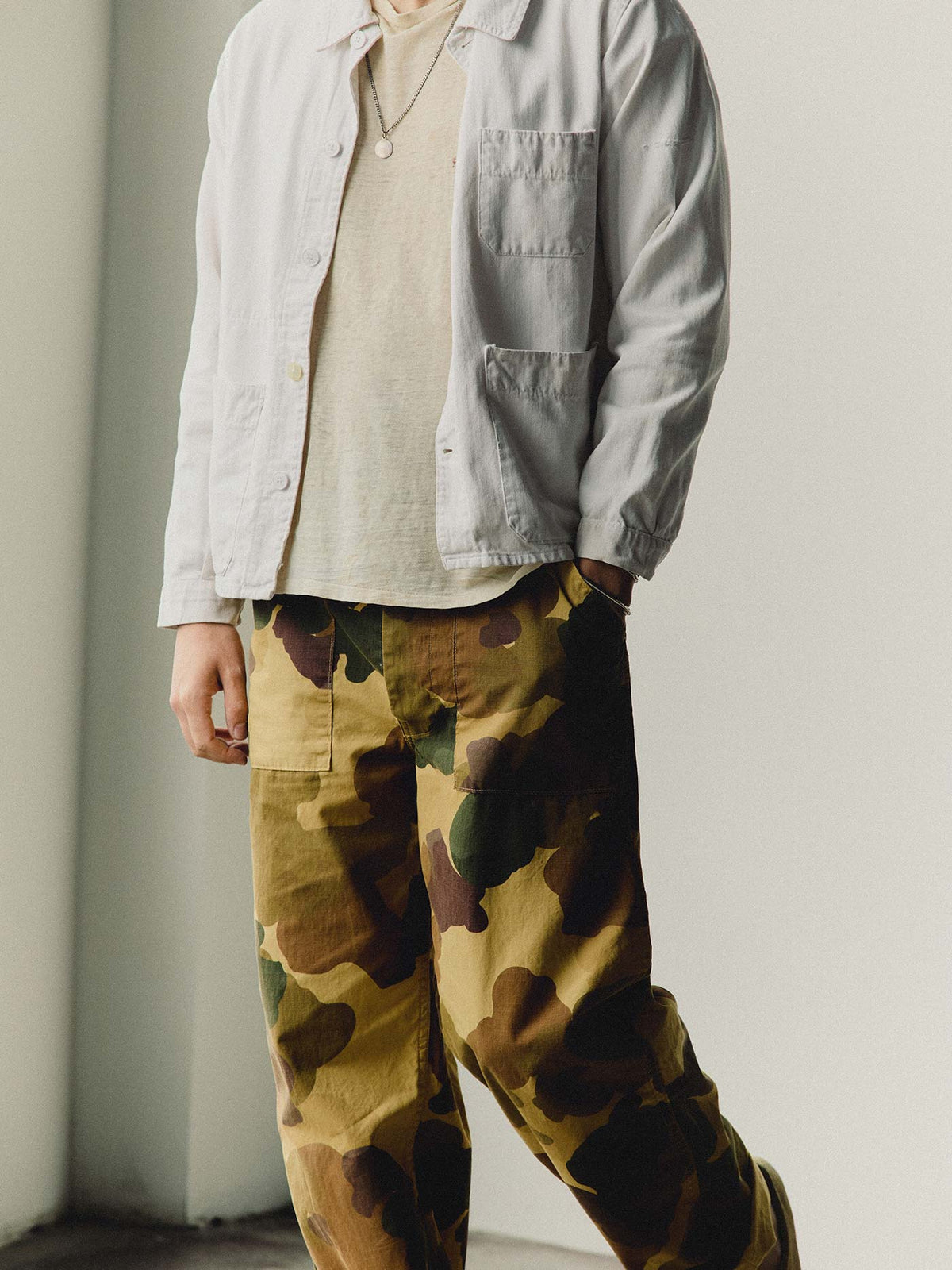 oliver military trouser in painted camo