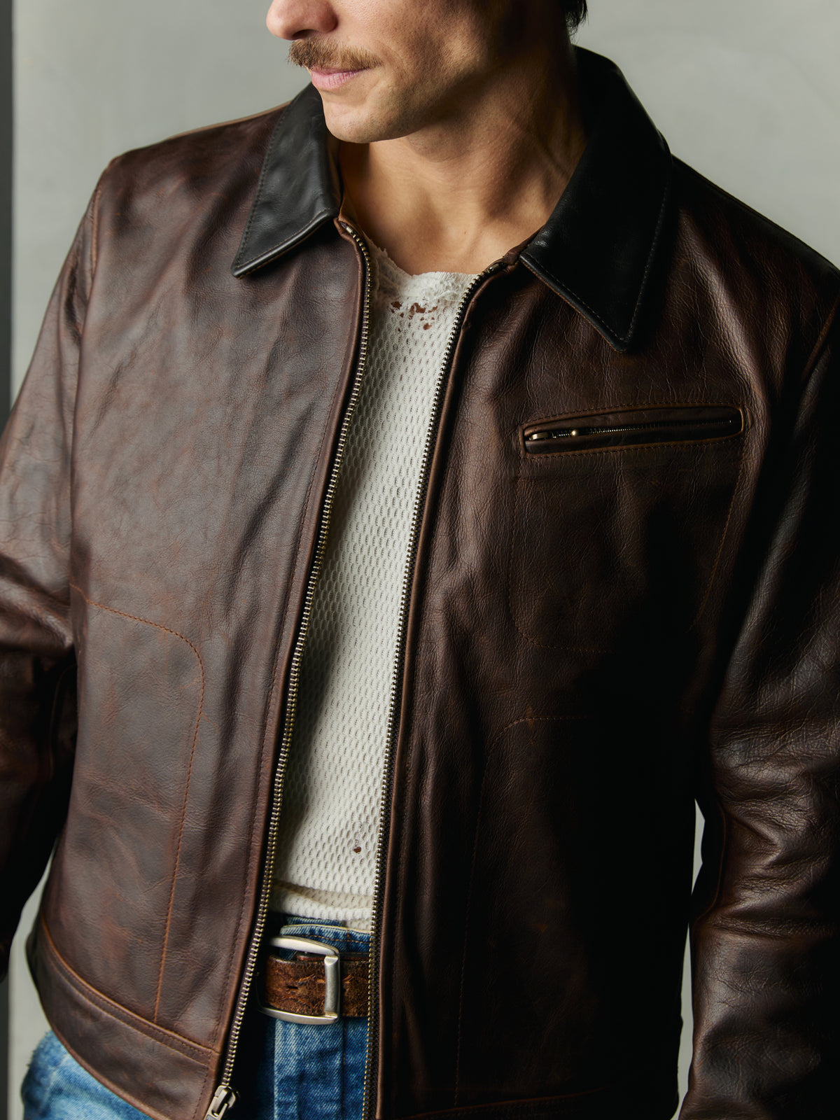 i+w x schott nyc cowhide delivery jacket