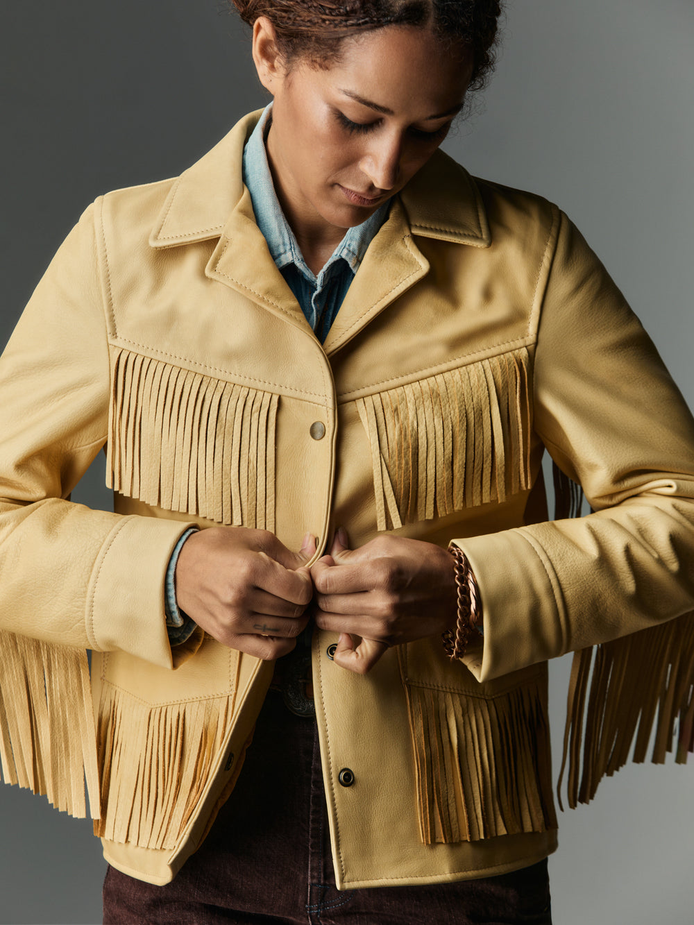 Dark Slate Gray i+w x schott nyc palomino jacket