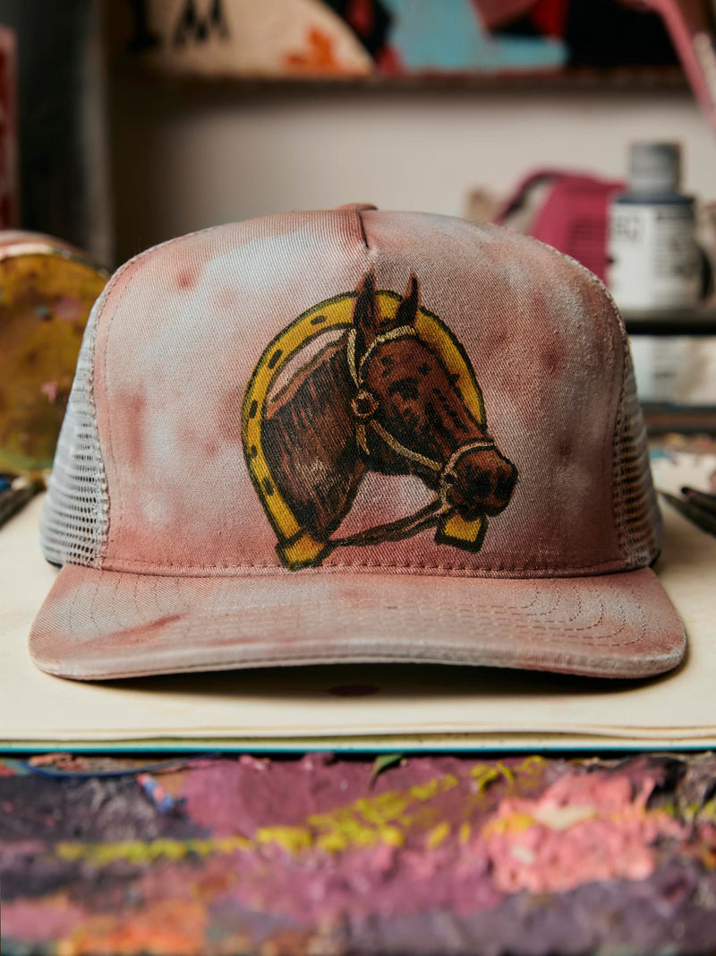 handmade "happy trails" trucker