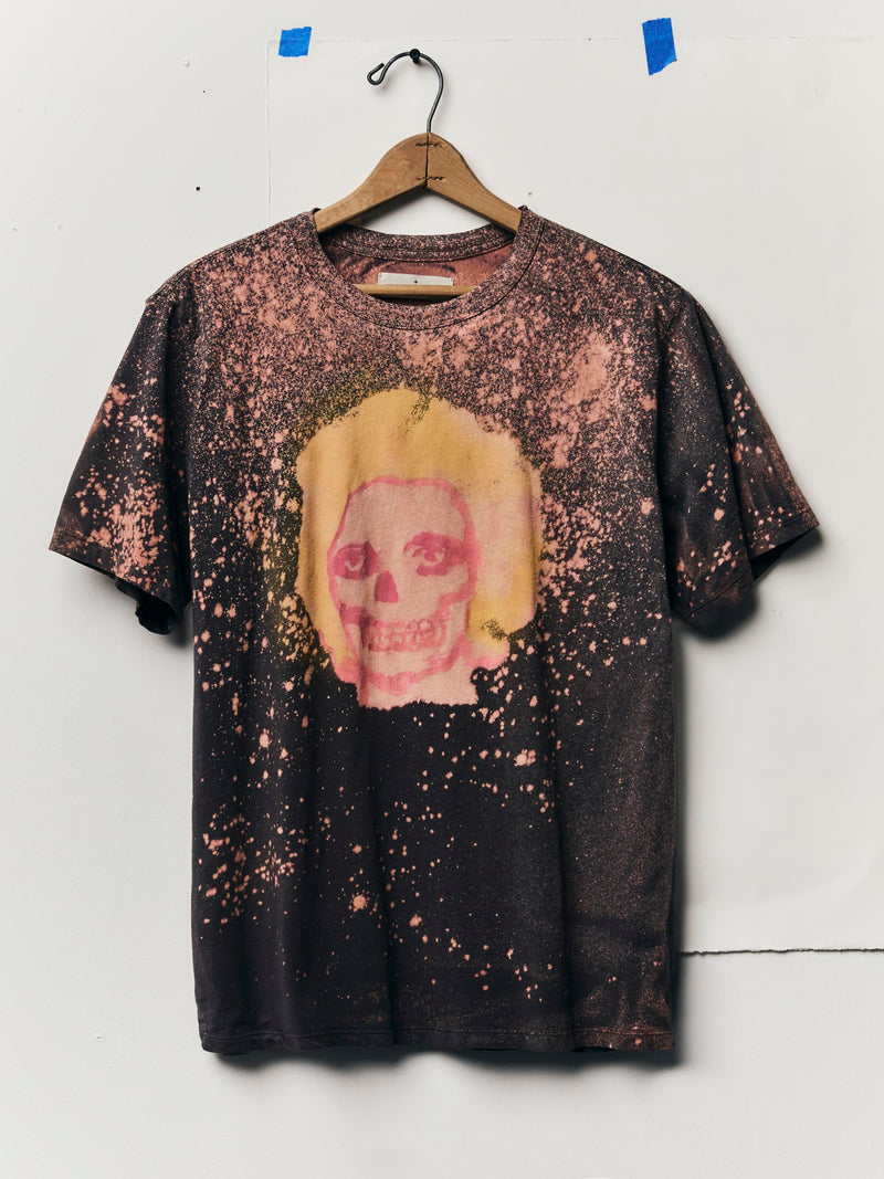 hand bleached "the end" tee