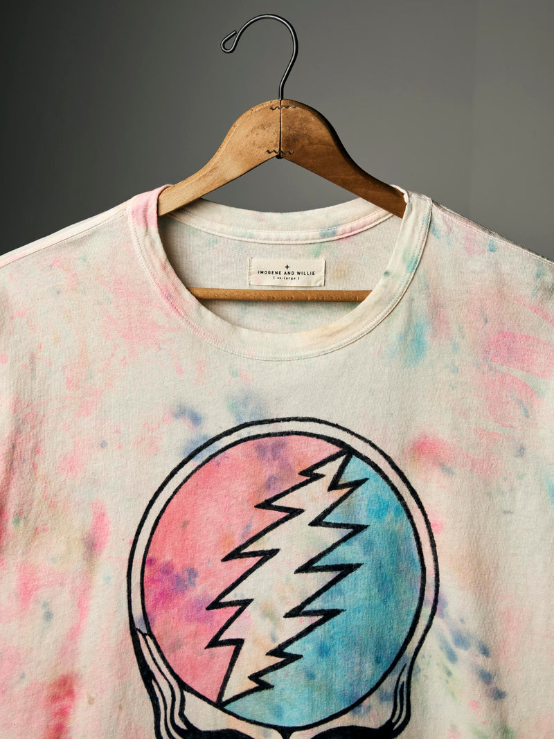 hand-drawn "grateful" tee - Model