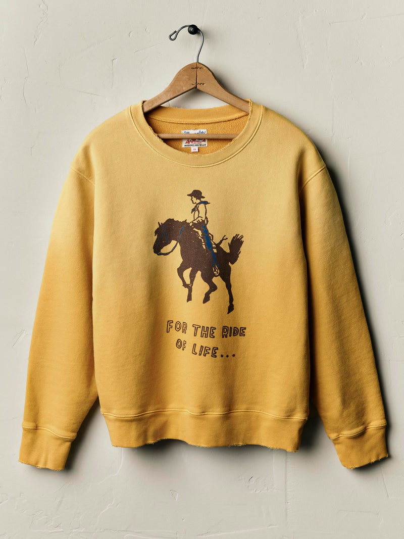 i+w x Wrangler "for the ride of life" crewneck sweatshirt