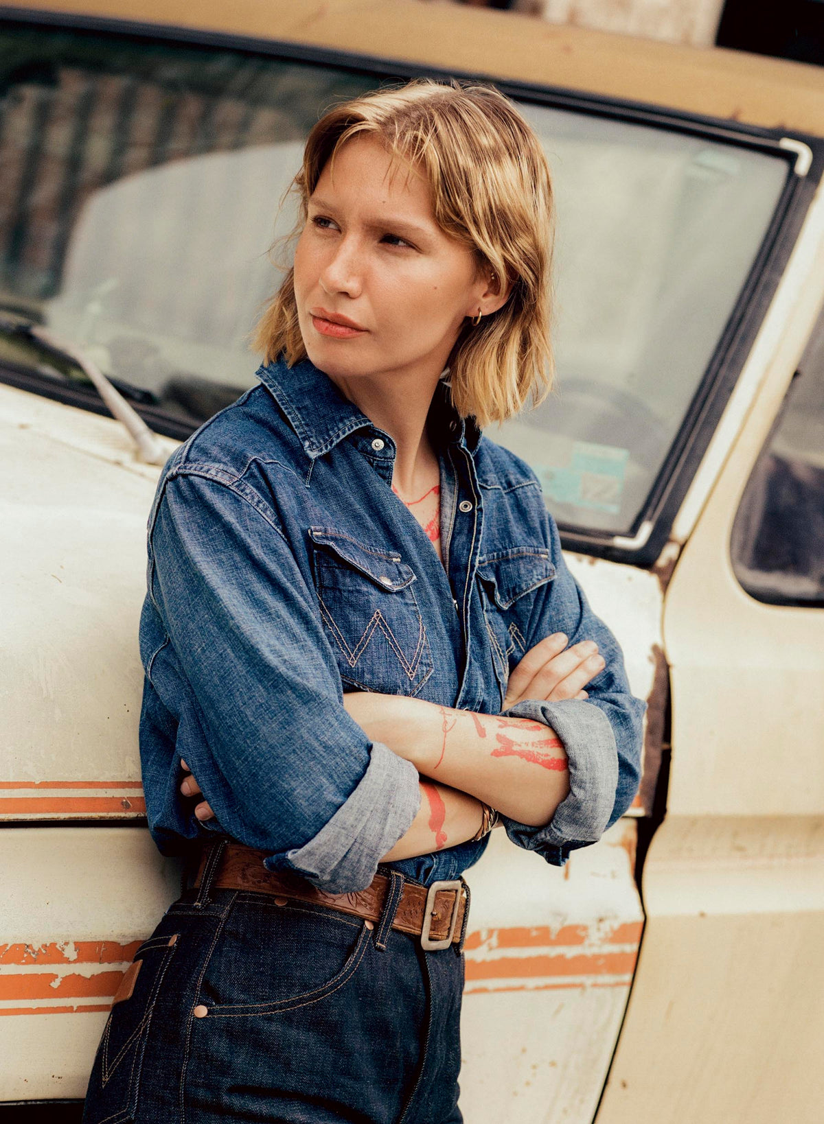 i+w x Wrangler 27MW washed western snap