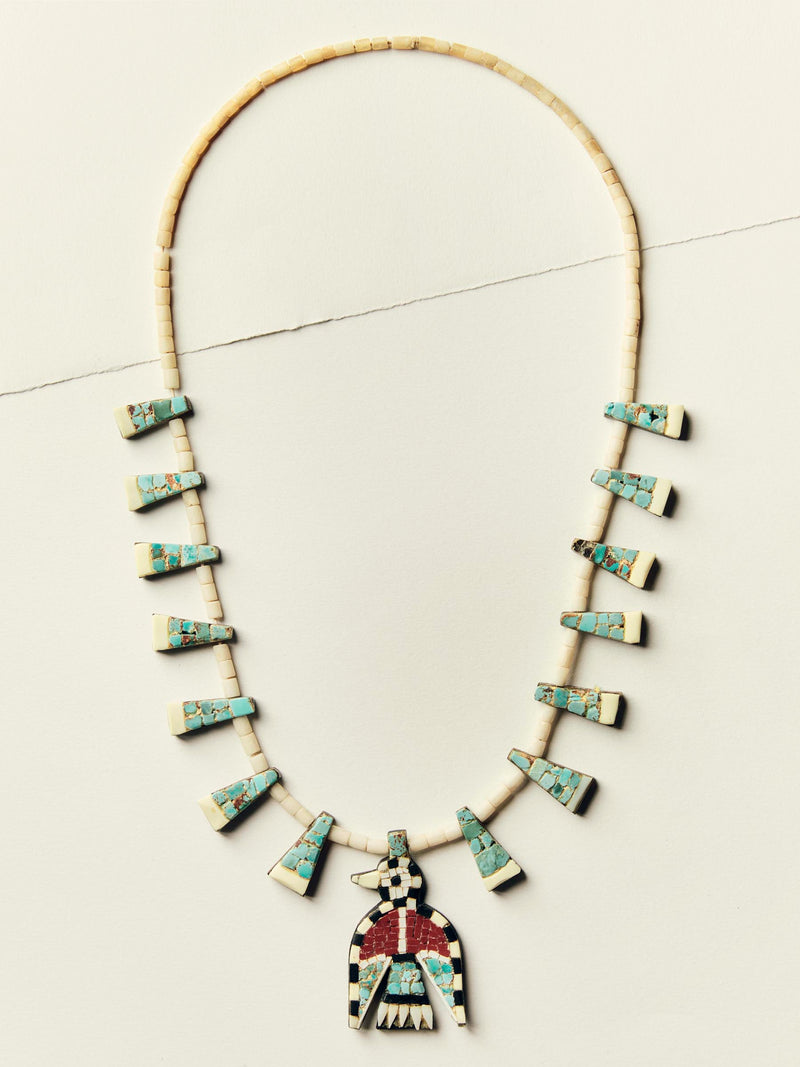 vintage Santo Domingo thunderbird necklace