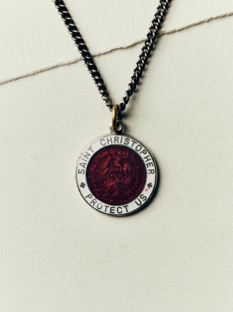 vintage "st. christopher" medal pendant