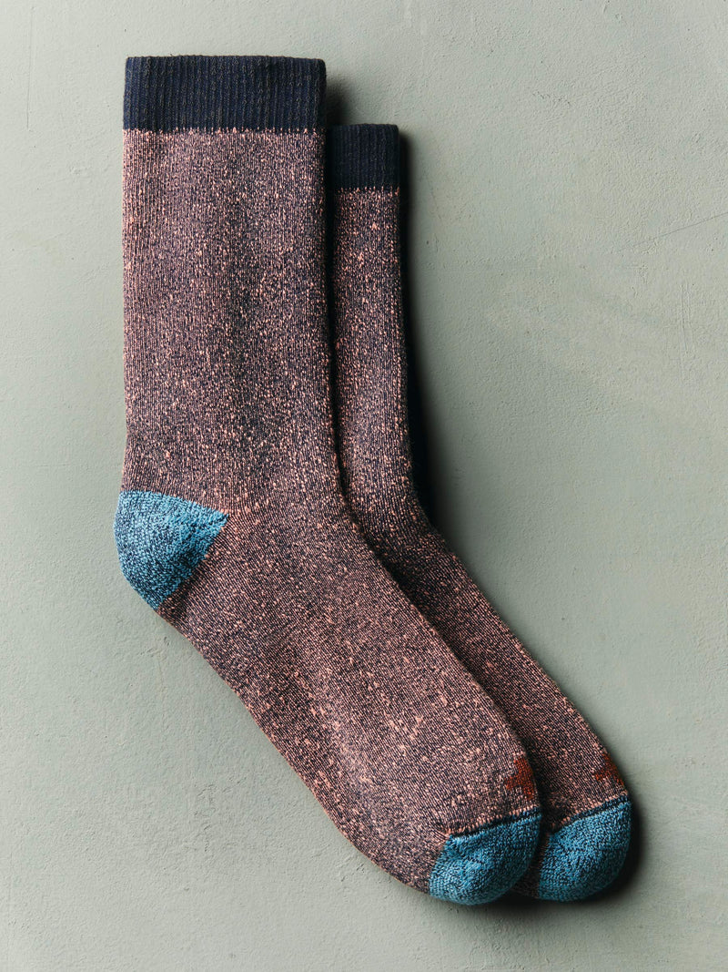 boot sock in mauve