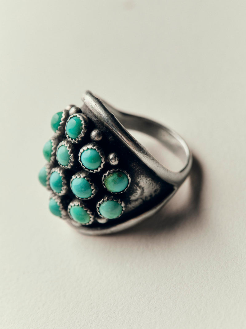 vintage zuni dome snake eye ring