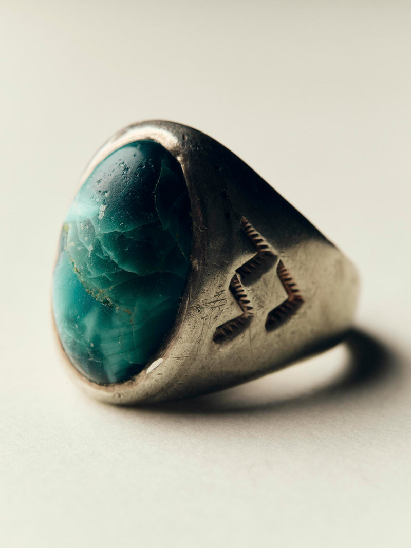 vintage trading post-era turquoise ring