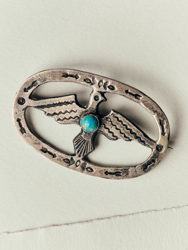 vintage harvey-era thunderbird pin