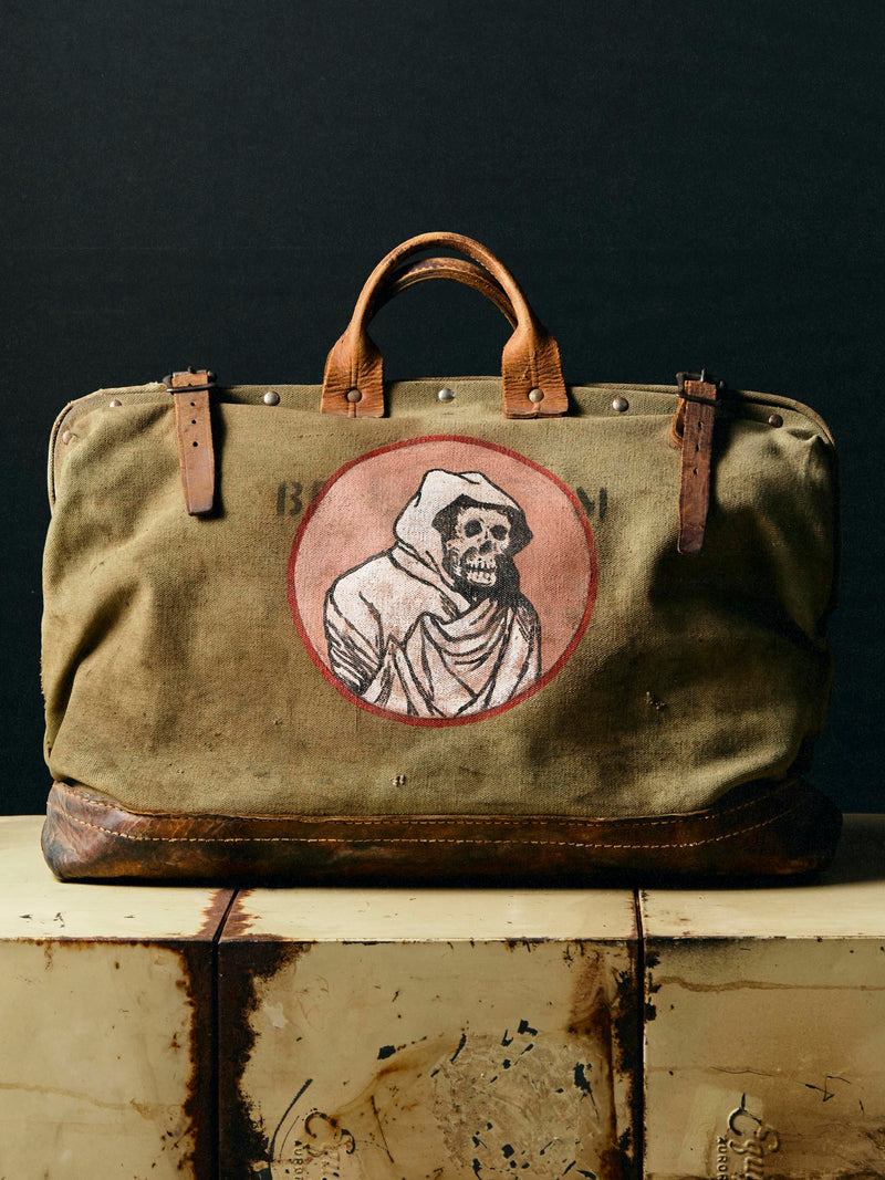 vintage painted "muerte" klein bag