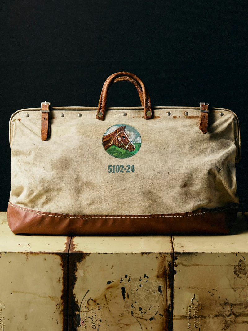 vintage painted "portrait" klein bag