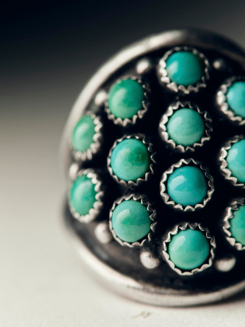vintage zuni dome snake eye ring - Model