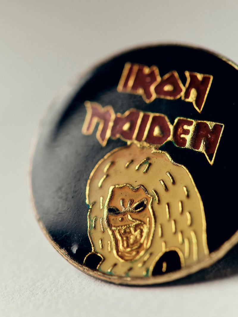 vintage iron maiden pin - Model