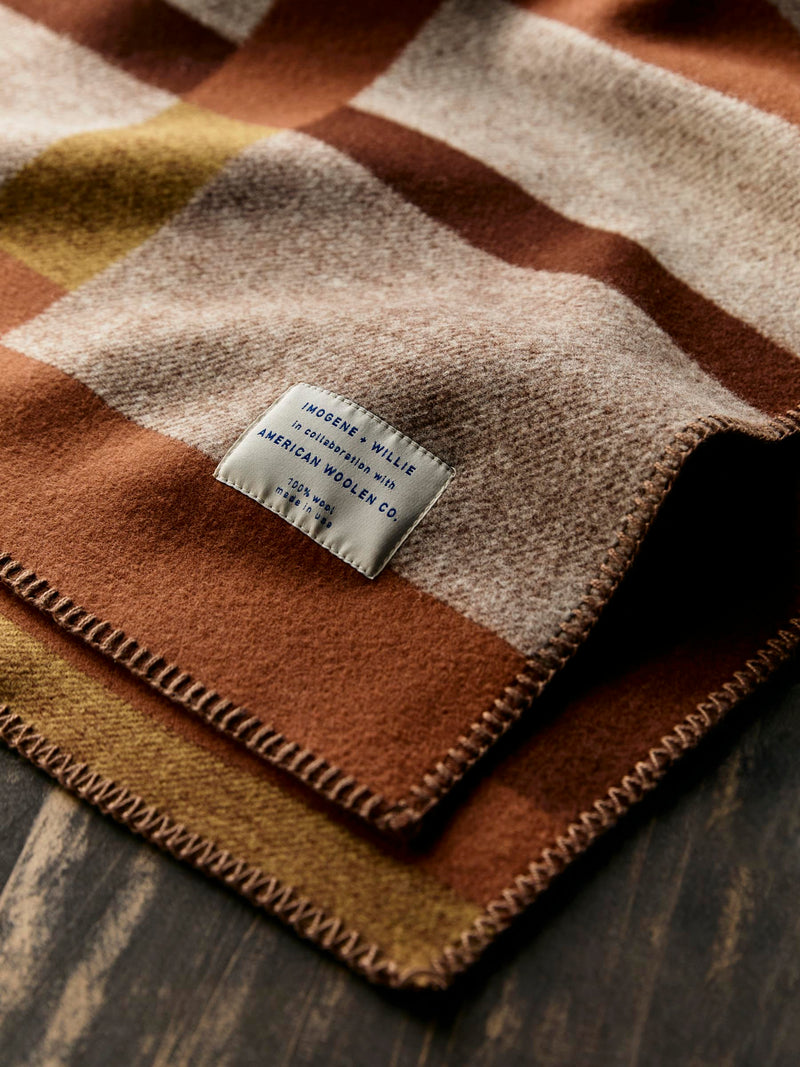 i+w x american woolen camp blanket 07 - Model