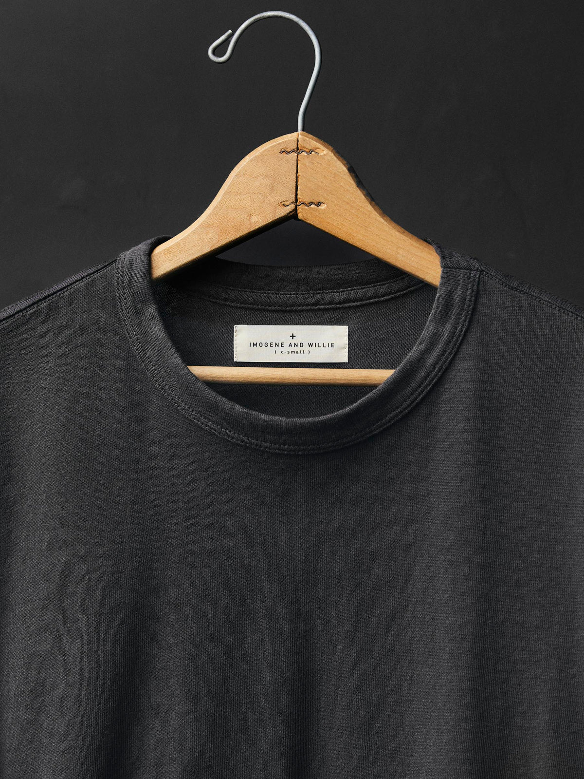 black knit midweight crew