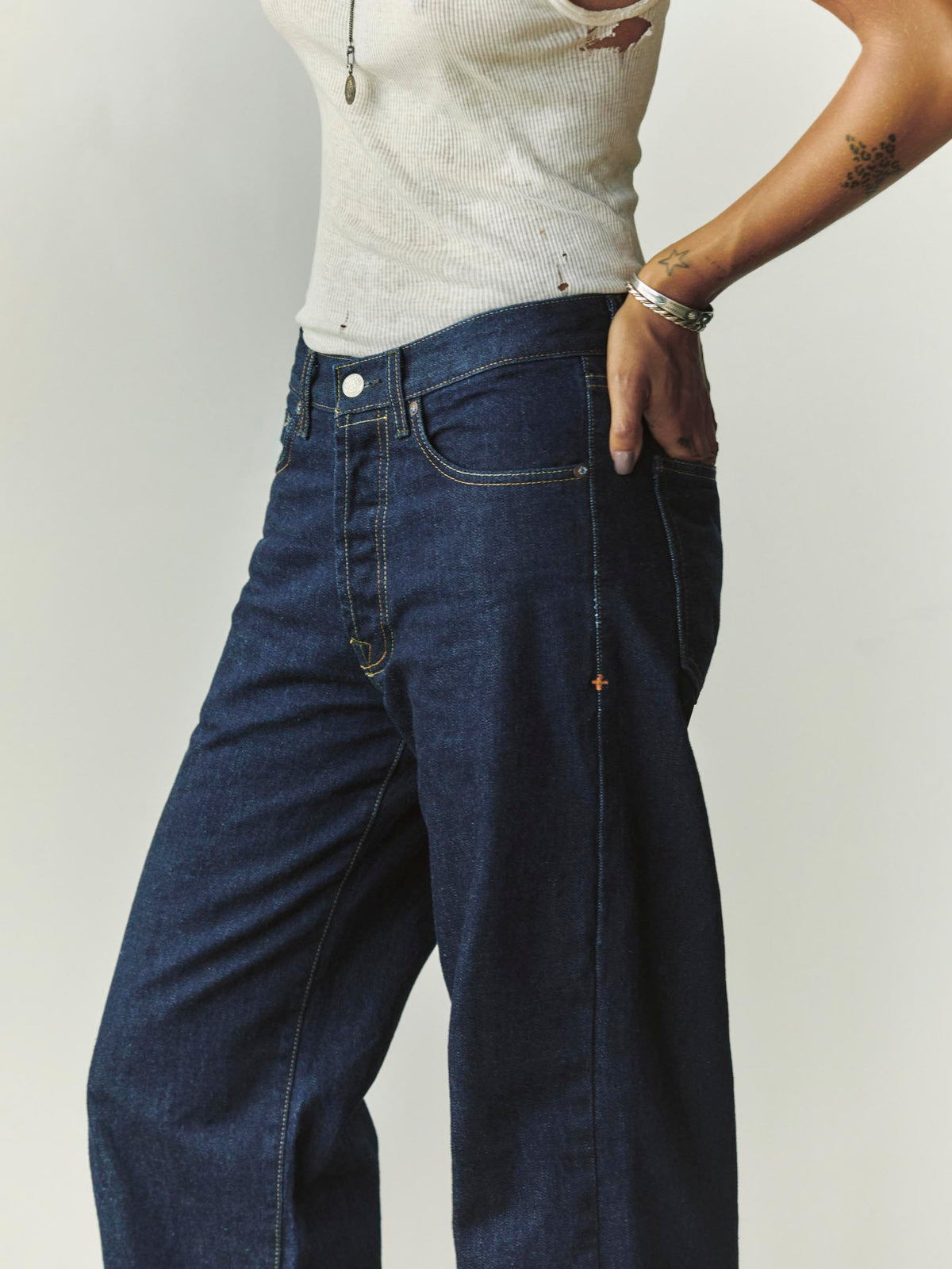 edie indigo selvage rinse