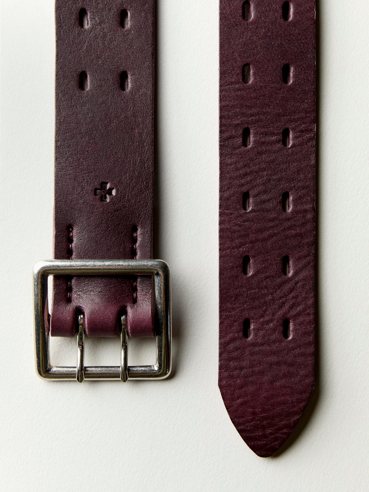 i+w x Emil Erwin two prong burgundy belt