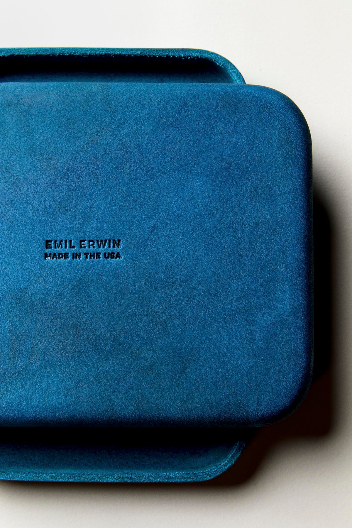 emil erwin blue leather tray