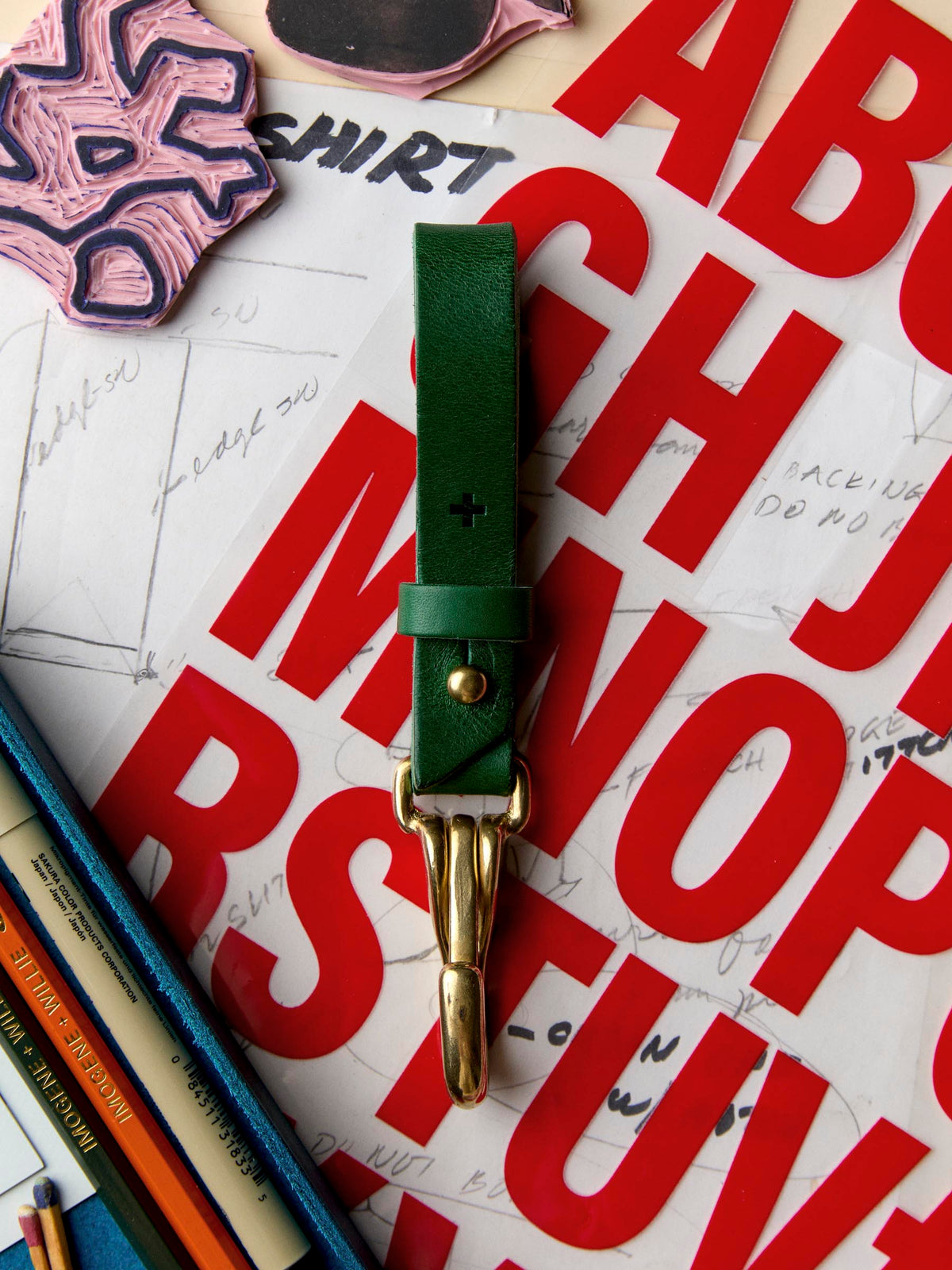 emil erwin x i+w keychain in green