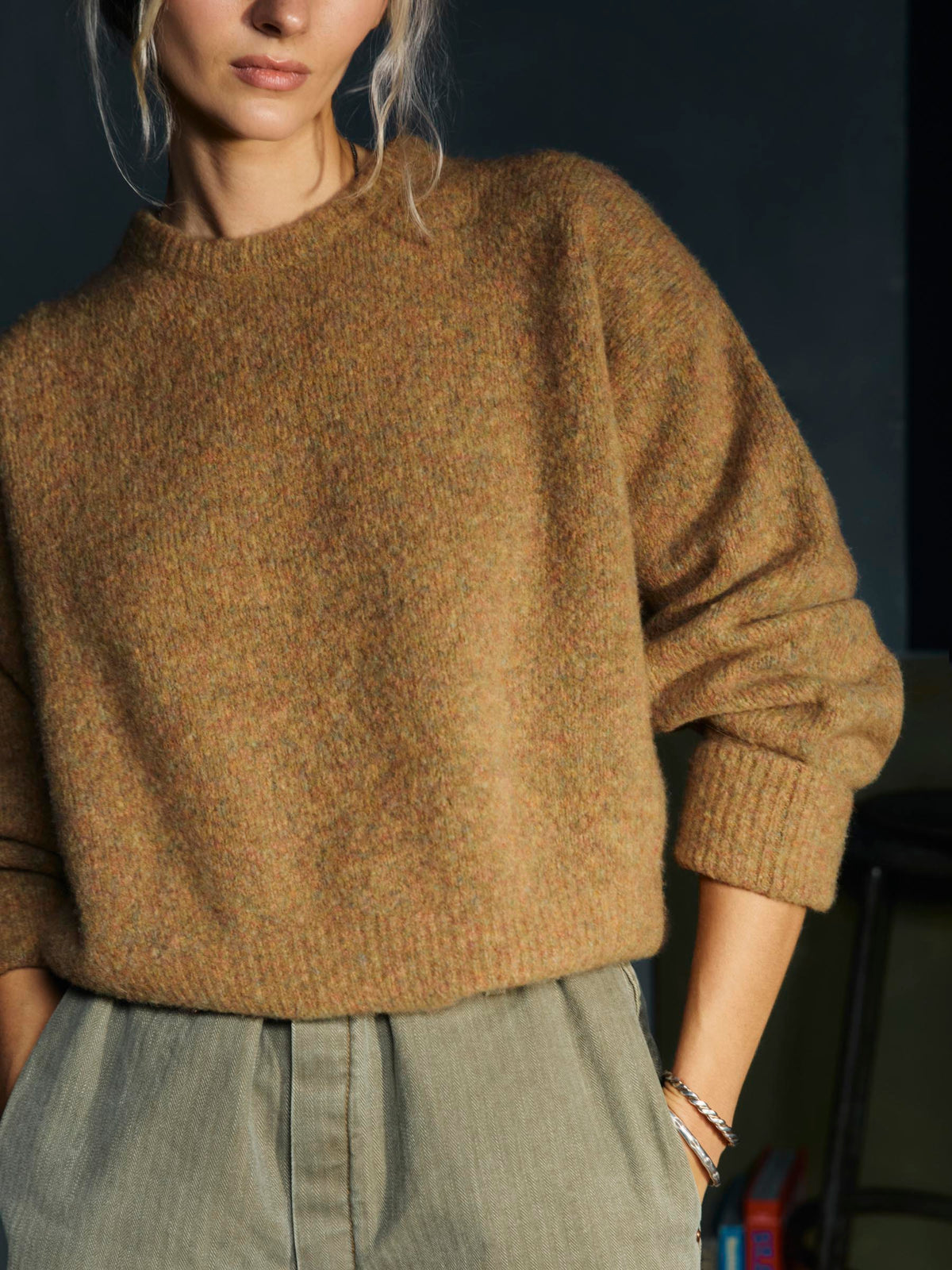 florence wool sweater in sunset melange