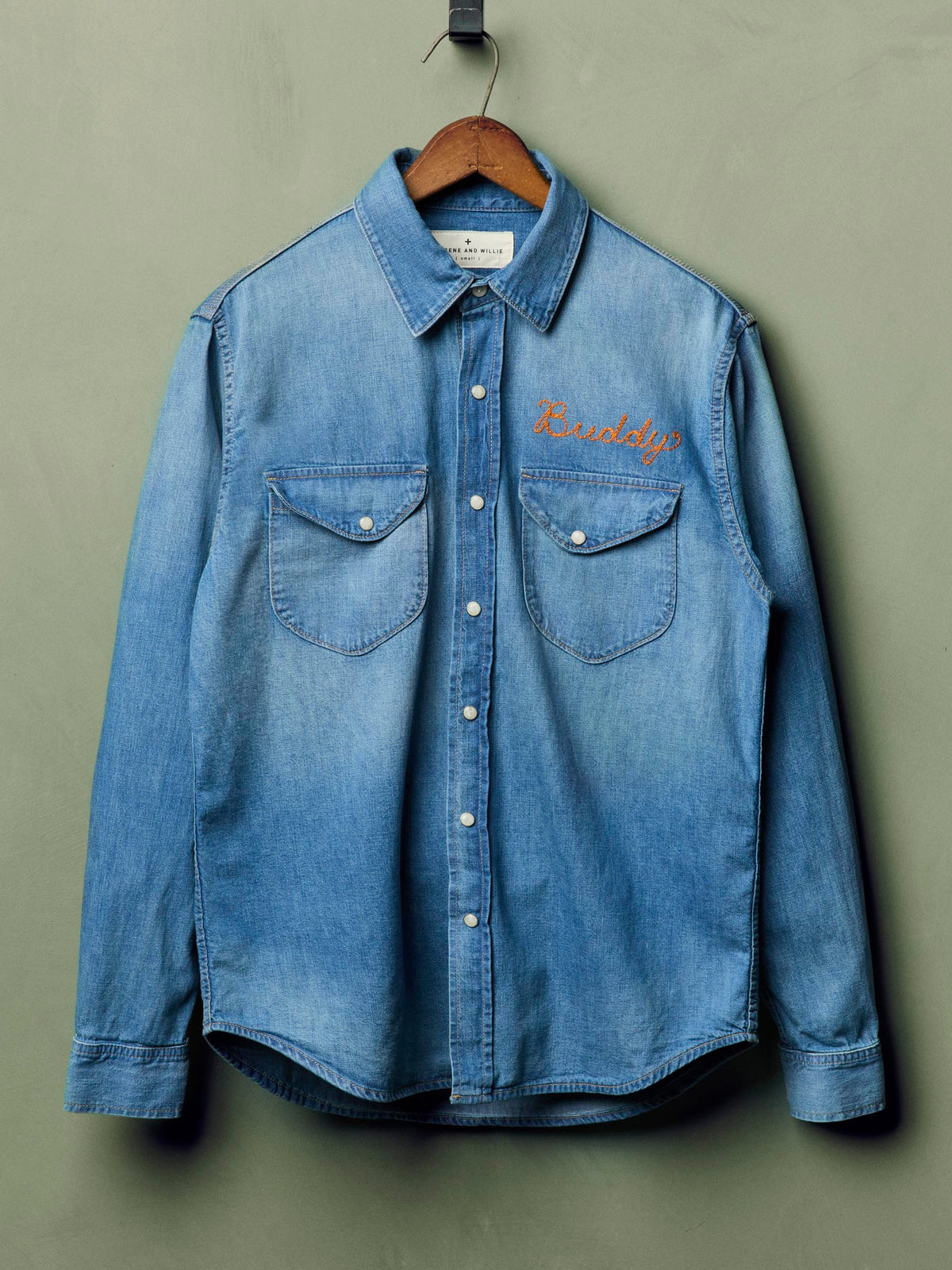 hayes washed pearl snap