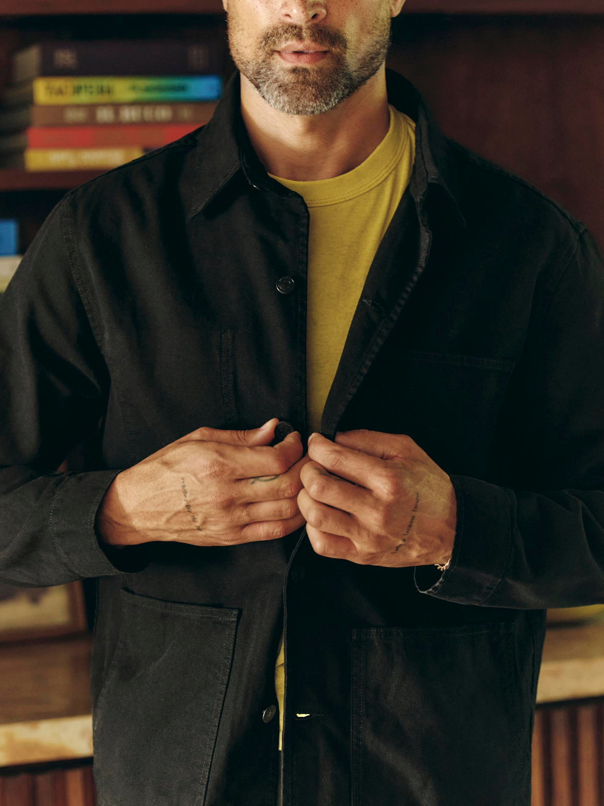 jack jacket in overdyed slate