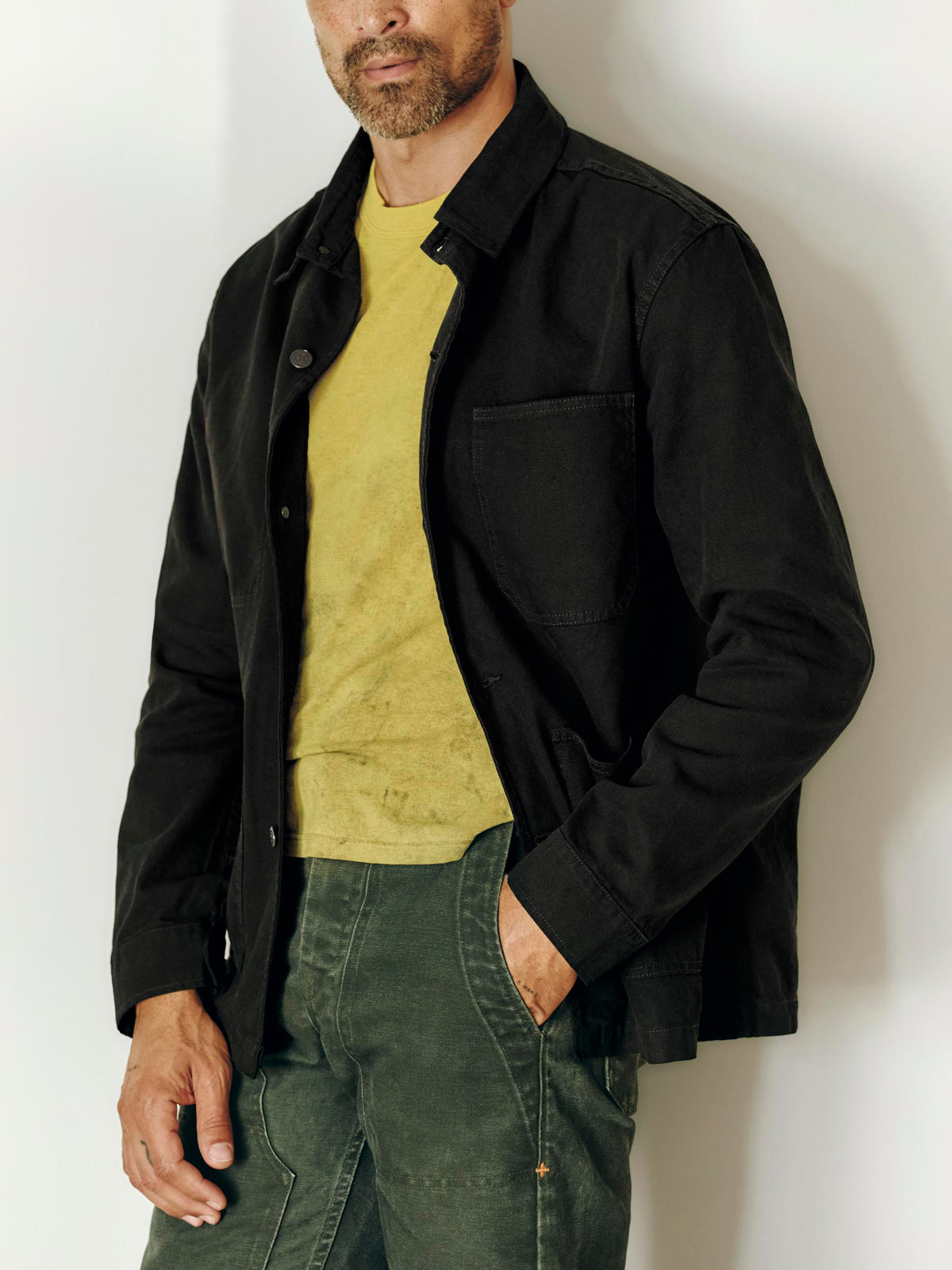 jack jacket in overdyed slate