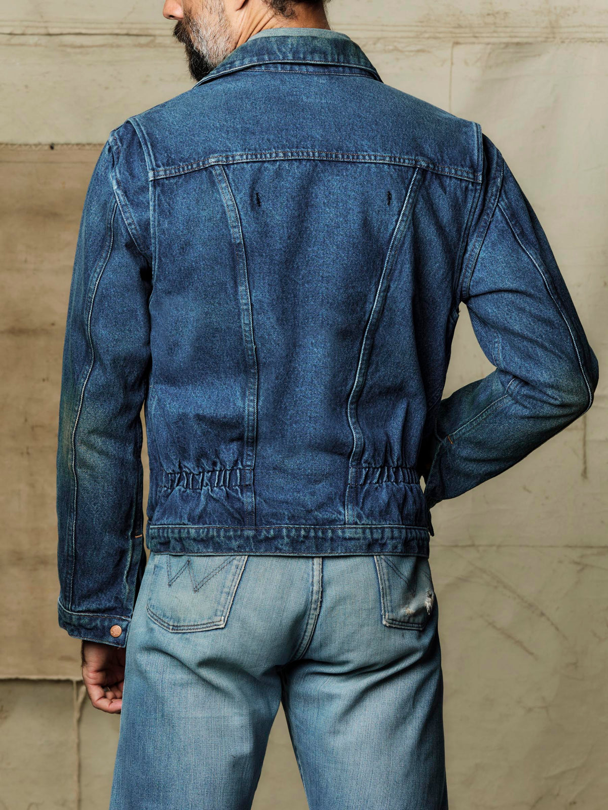 i+w x Wrangler 11MJZ washed denim jacket