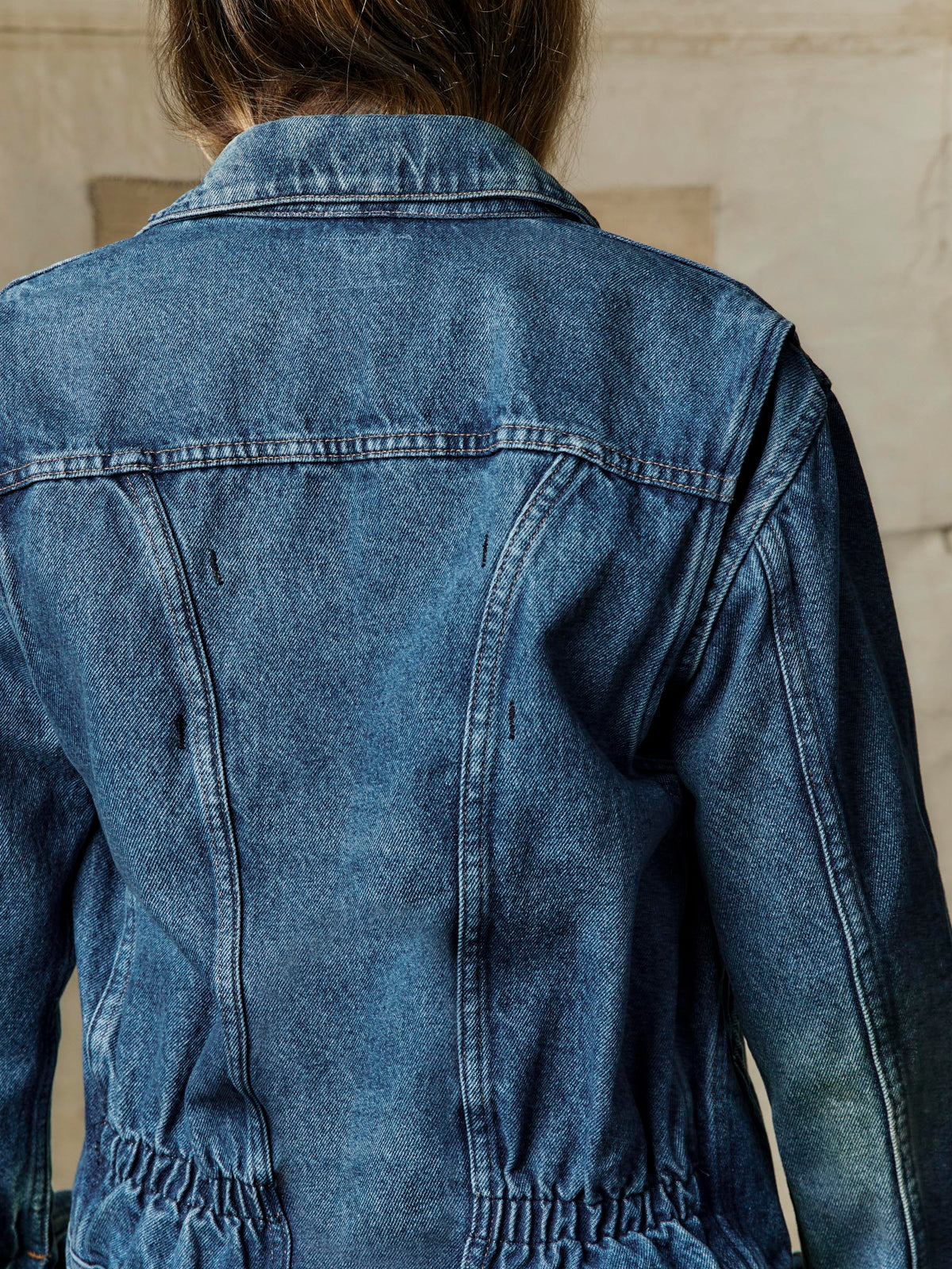 i+w x Wrangler 11MJZ washed denim jacket
