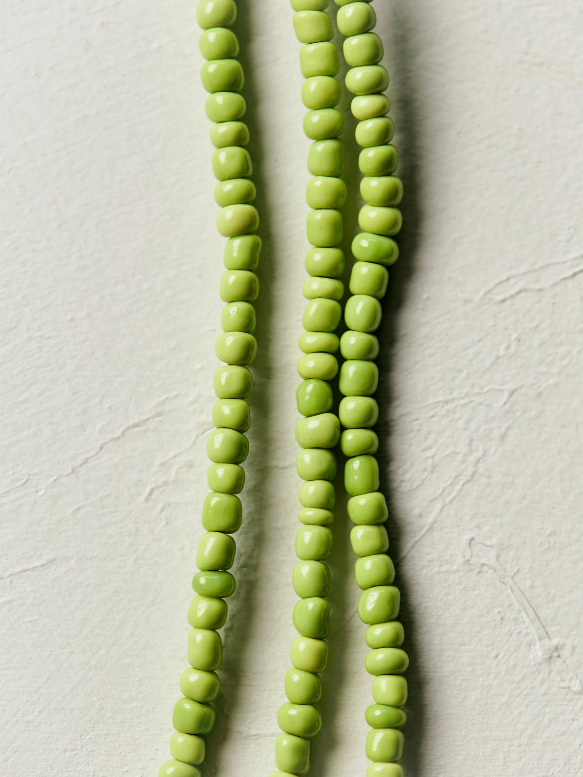vintage green trade bead necklace