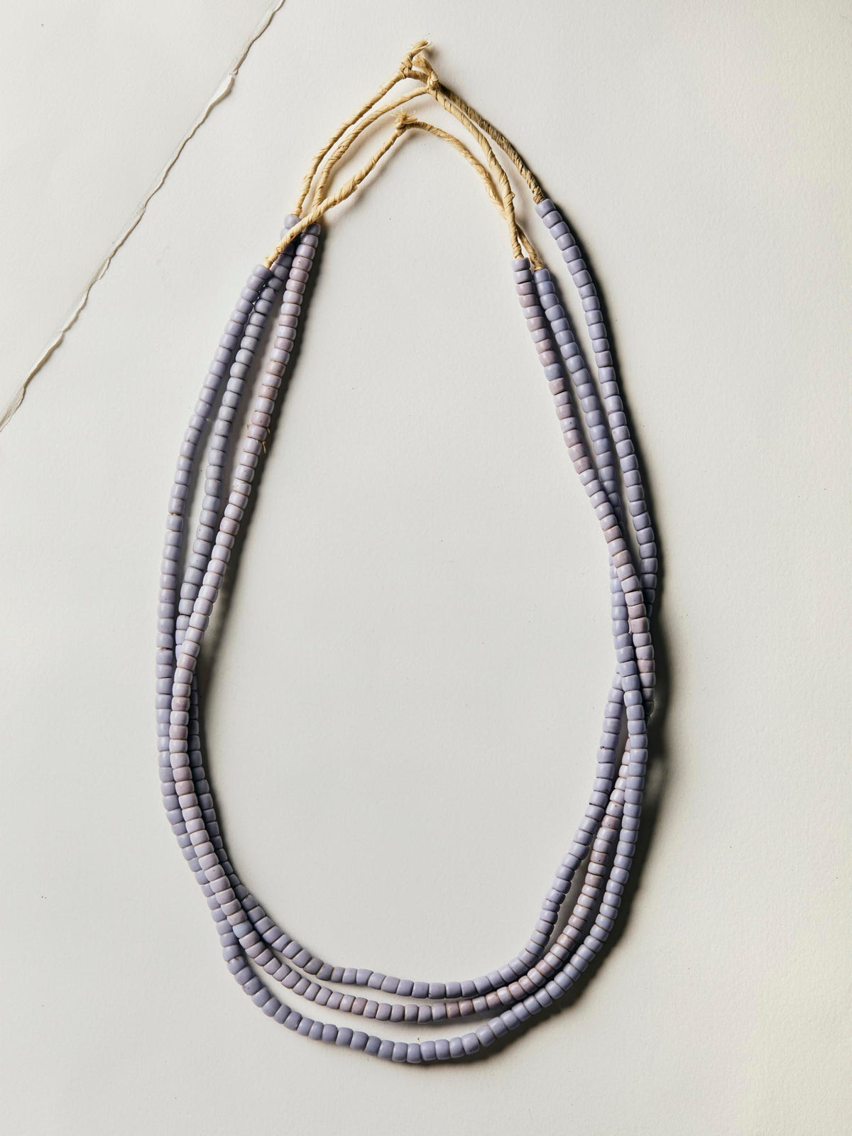 vintage lavender trade bead necklace