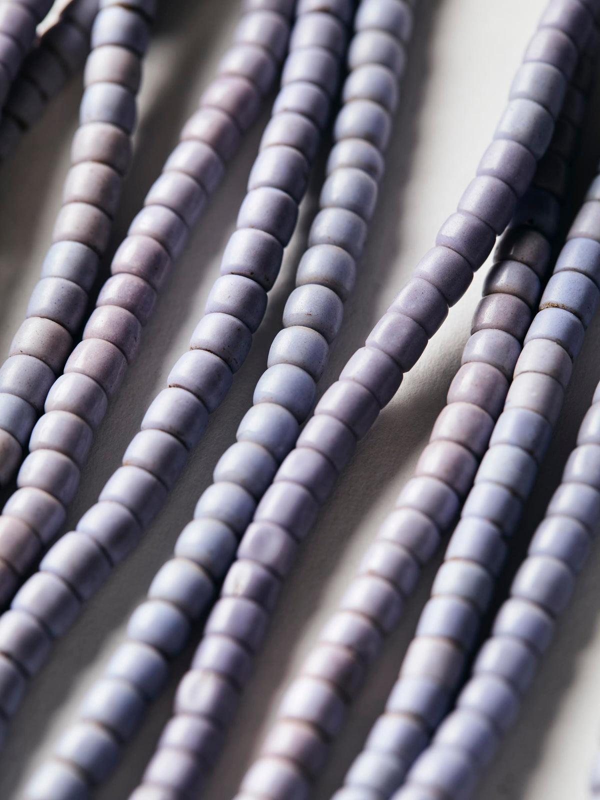 vintage lavender trade bead necklace