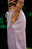 Black lounge pant in lilac