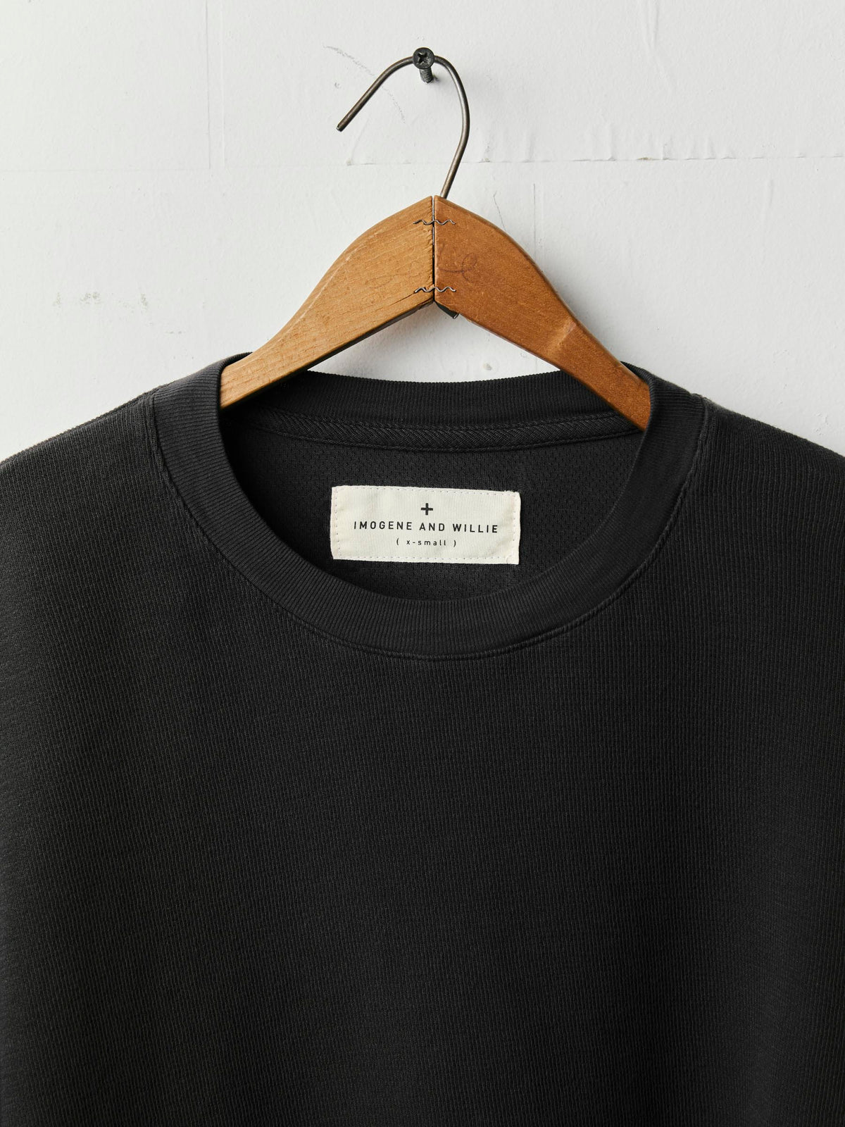 long sleeve midweight crew in faded black
