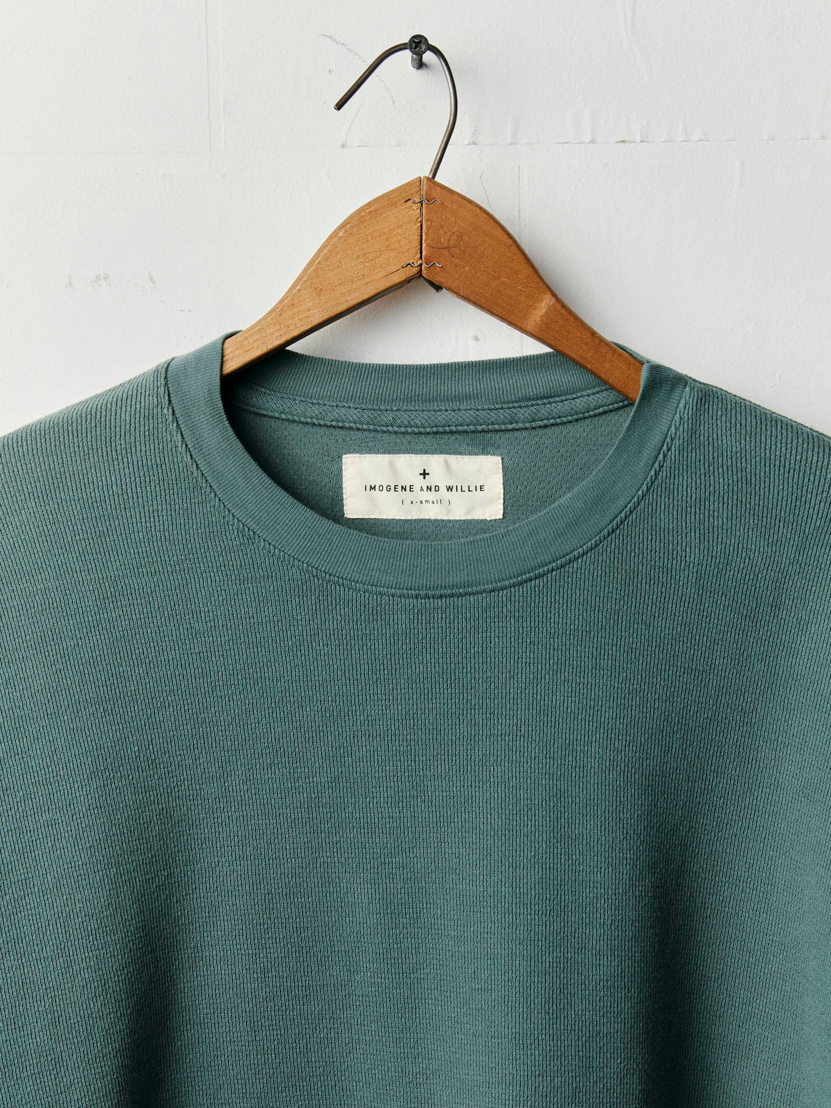 long sleeve midweight crew in spruce