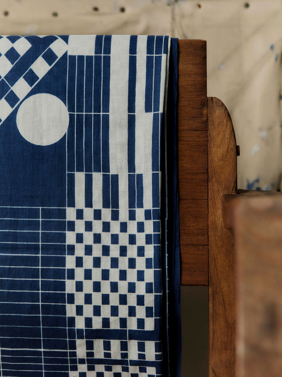 i+w x Three Looms indigo bandana scarf