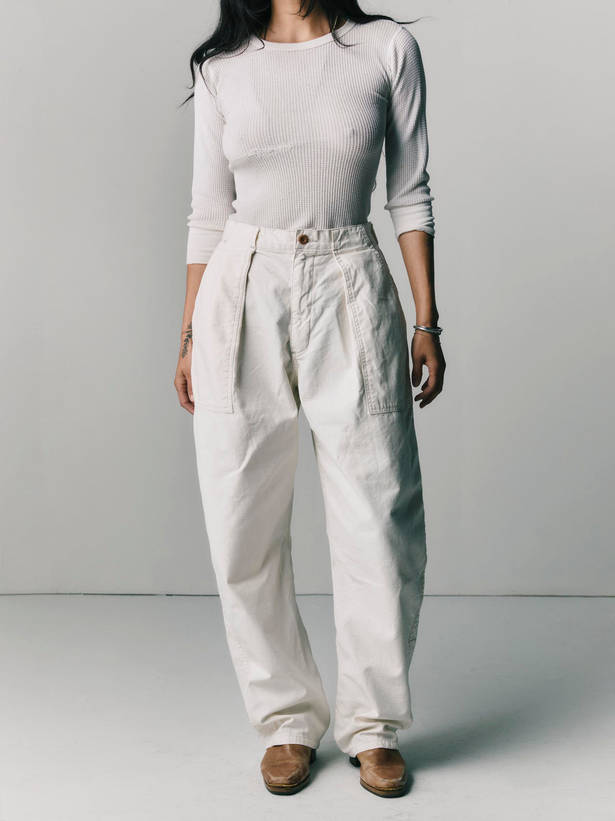 service trouser in bone