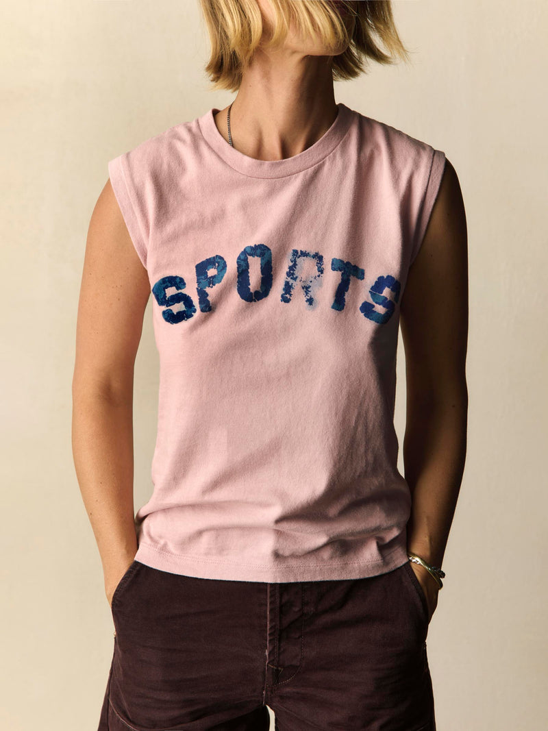 the "sports" muscle tee