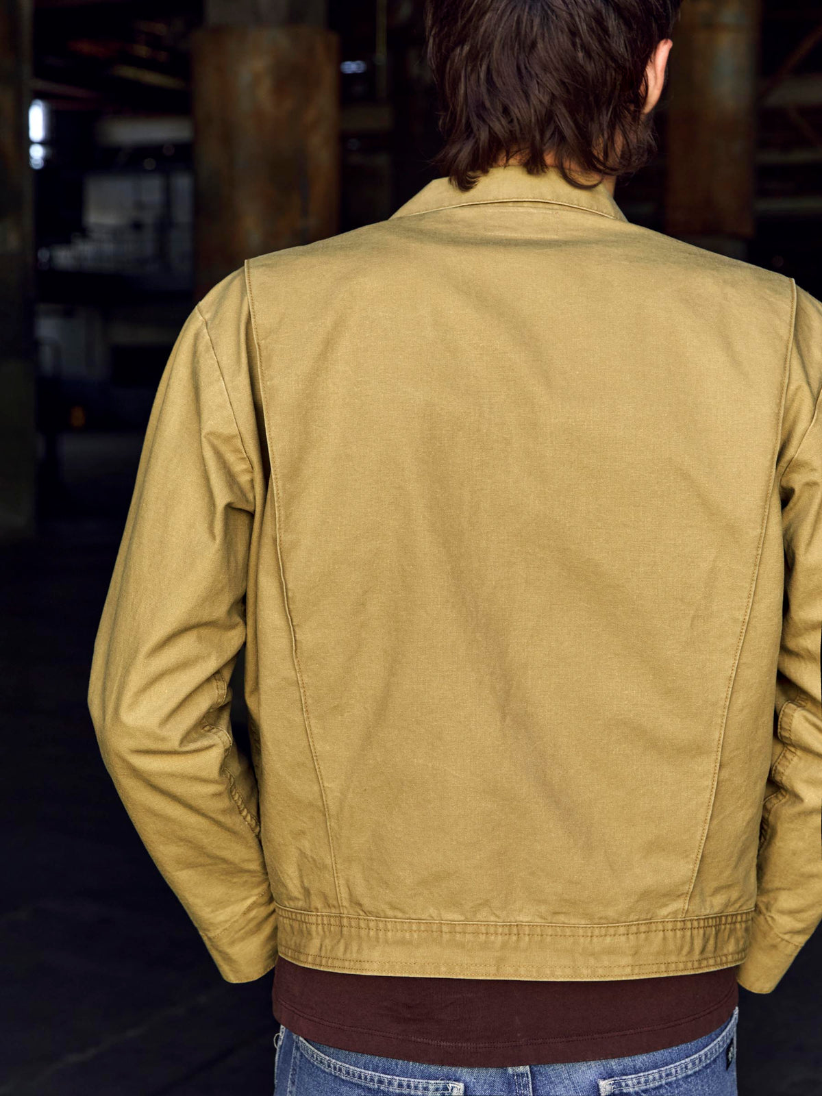 tracker jacket in washed khaki