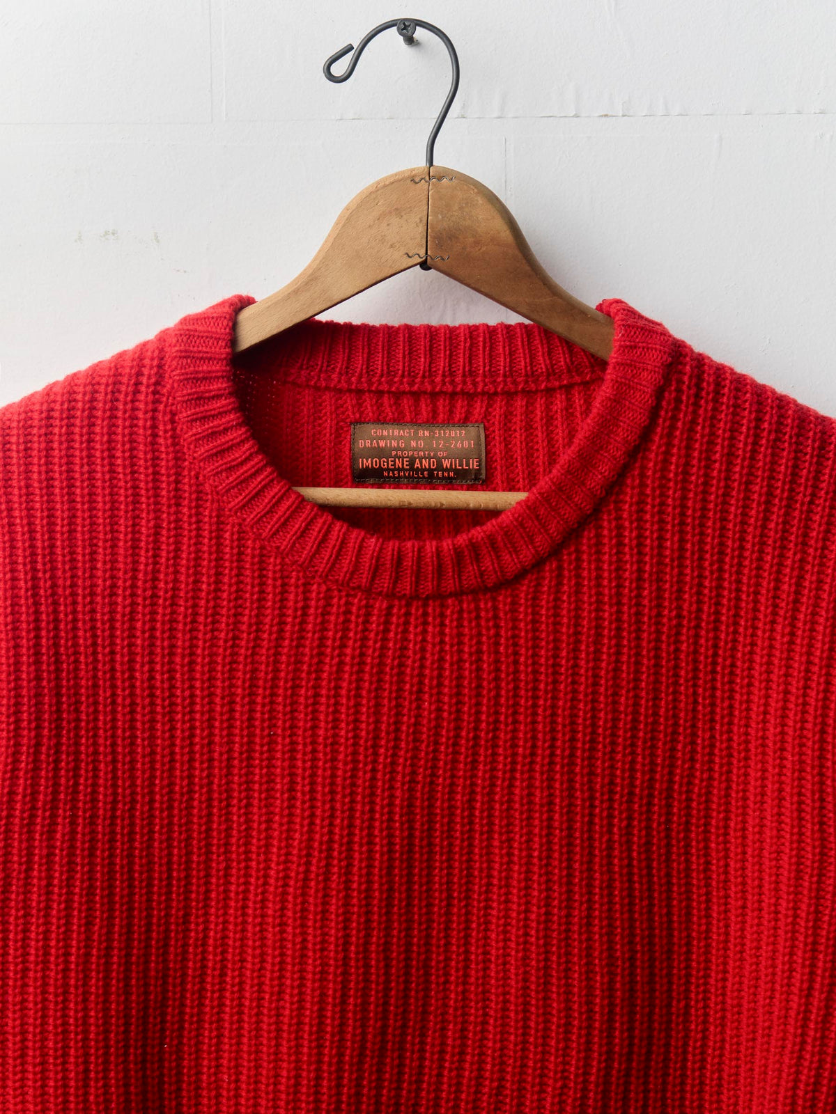 varese wool sweater in red